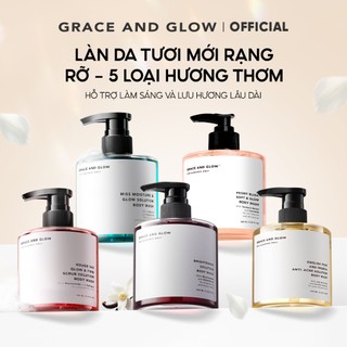   Tặng kèm quà  5 IN 1combo Sữa tắm trắng da Glace and Glow dưỡng ẩm tẩy da chết Body Wash 400ml 