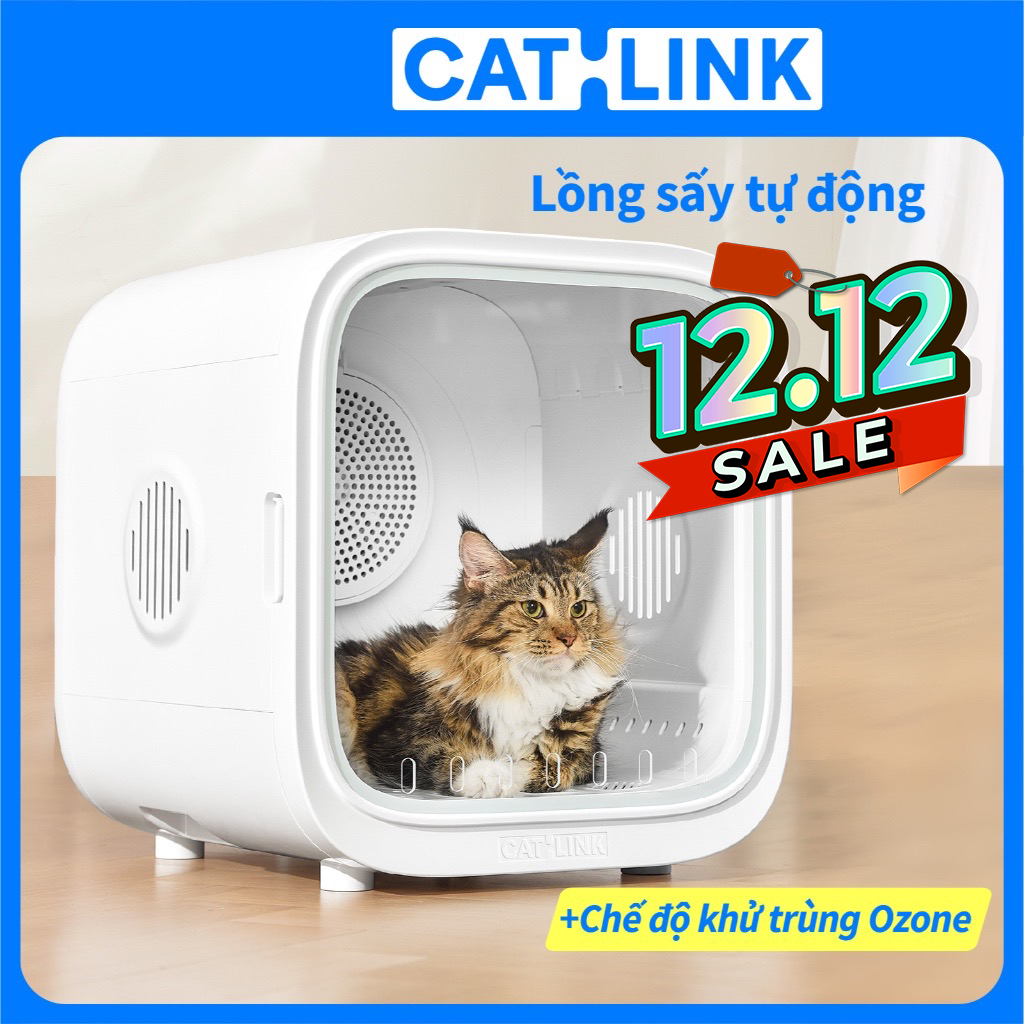  Lồng Sấy tự động Cho Chó Mèo CATLINK có Ozone khử khuẩn 