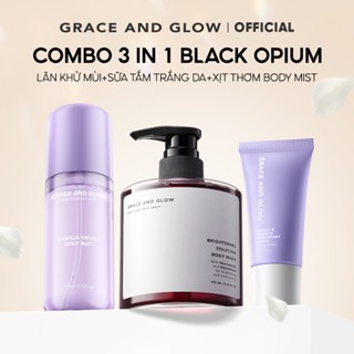   Tặng Quà  Combo 3in1 Sữa tắm và Lăn khử mùi và Body Mist Grace and Glow nước hoa trắng da dưỡng ẩm tẩy da chết 