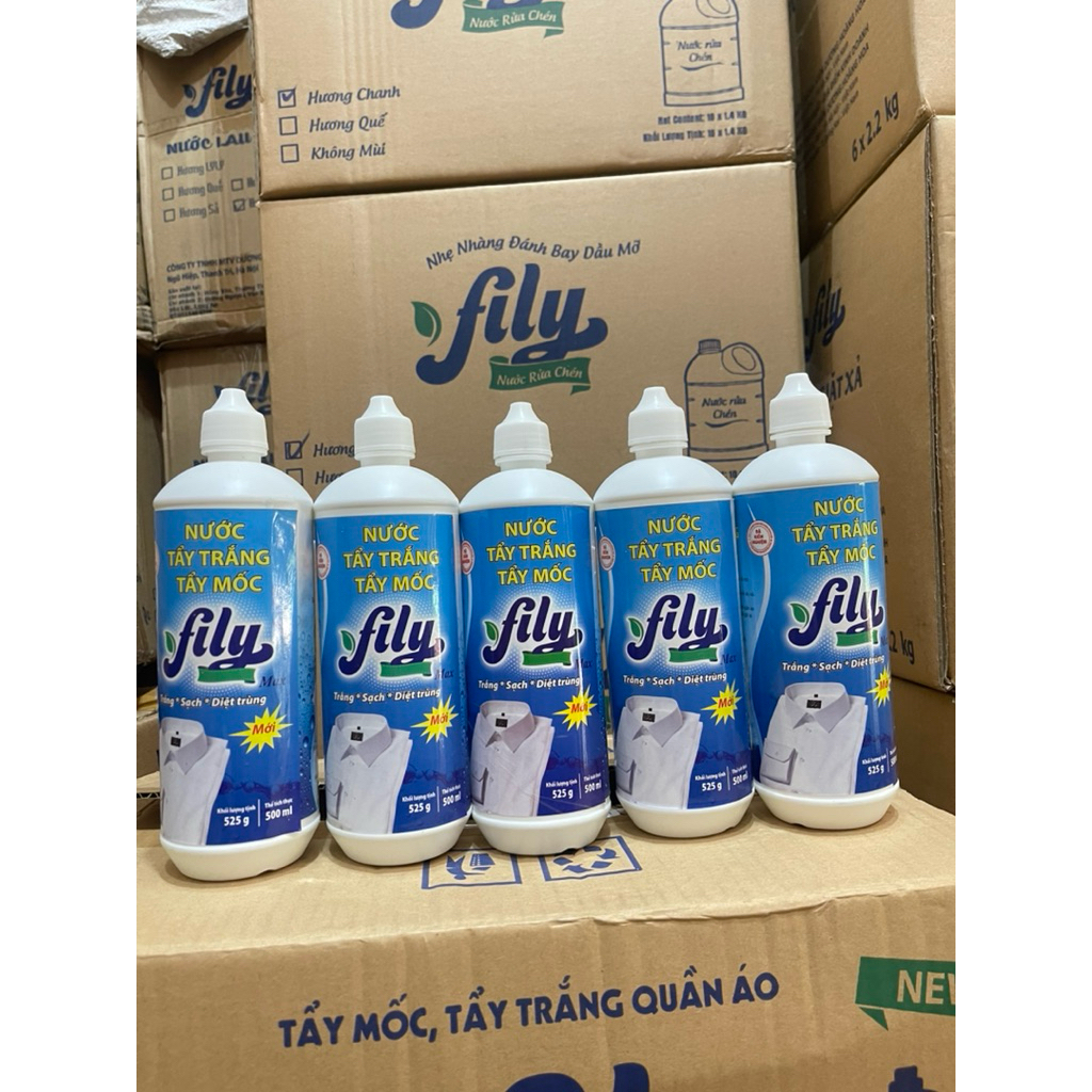 combo 5 chai NƯỚC TẨY TRẮNG TẨY MỐC FILY MAX 500ml