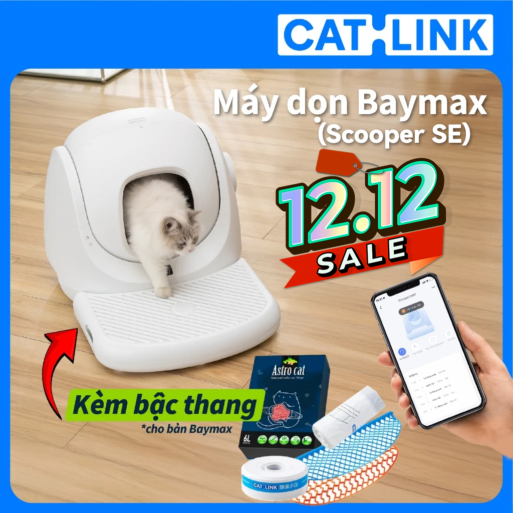 Máy dọn phân mèo CATLINK Baymax (Scooper SE) - Toilet mèo tự động