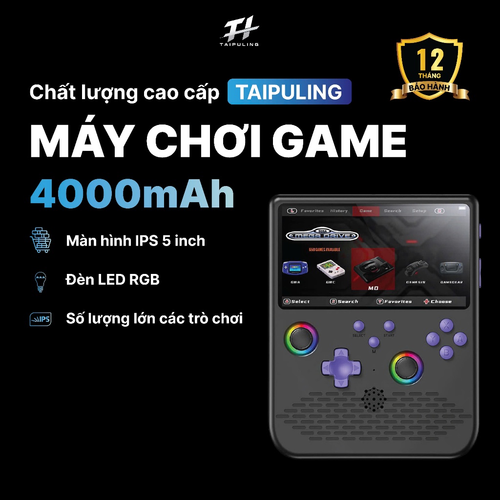 Máy chơi game cầm tay R36S, hơn  trò chơi, bộ nhớ 64GB, hệ điều hành Linux, màn hình IPS 3.5 inch, có hàng giao ng