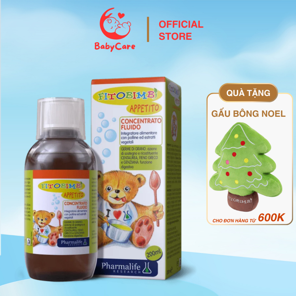 Siro Ăn Ngon Fitobimbi Apppetio 3 Tác Động Giúp Hỗ Trợ Giảm Biếng Ăn Cho Bé, Ăn Ngon Tự Nhiên 200ml
