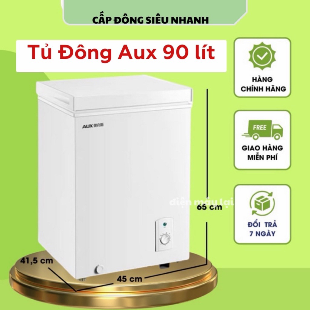 Tủ đông mini 90 lít trữ sữa, thực phẩm, hải sản hộ gia đình nhỏ, tiết kiệm điện năng, hàng nhập khẩu chính hãng từ nsx