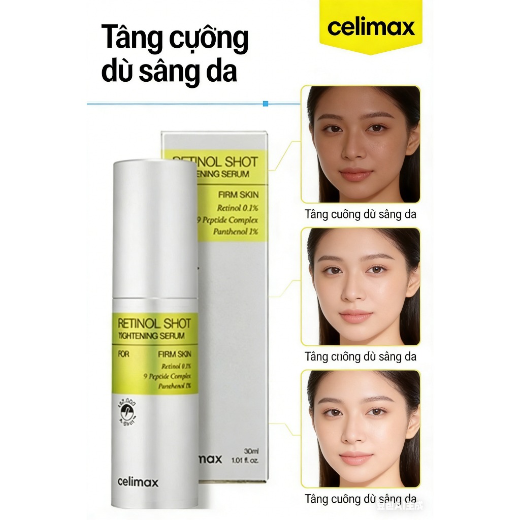 celimax RETINOL SHOT Firming Serum 30ml Retinol 0.1% Chính Hãng