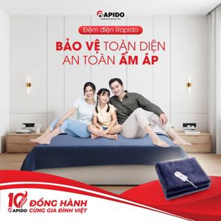  Đệm điện nhung Rapido REB-60SB cao cấp chất liệu nhung công suất 60W bảo hành 1 năm toàn quốc 