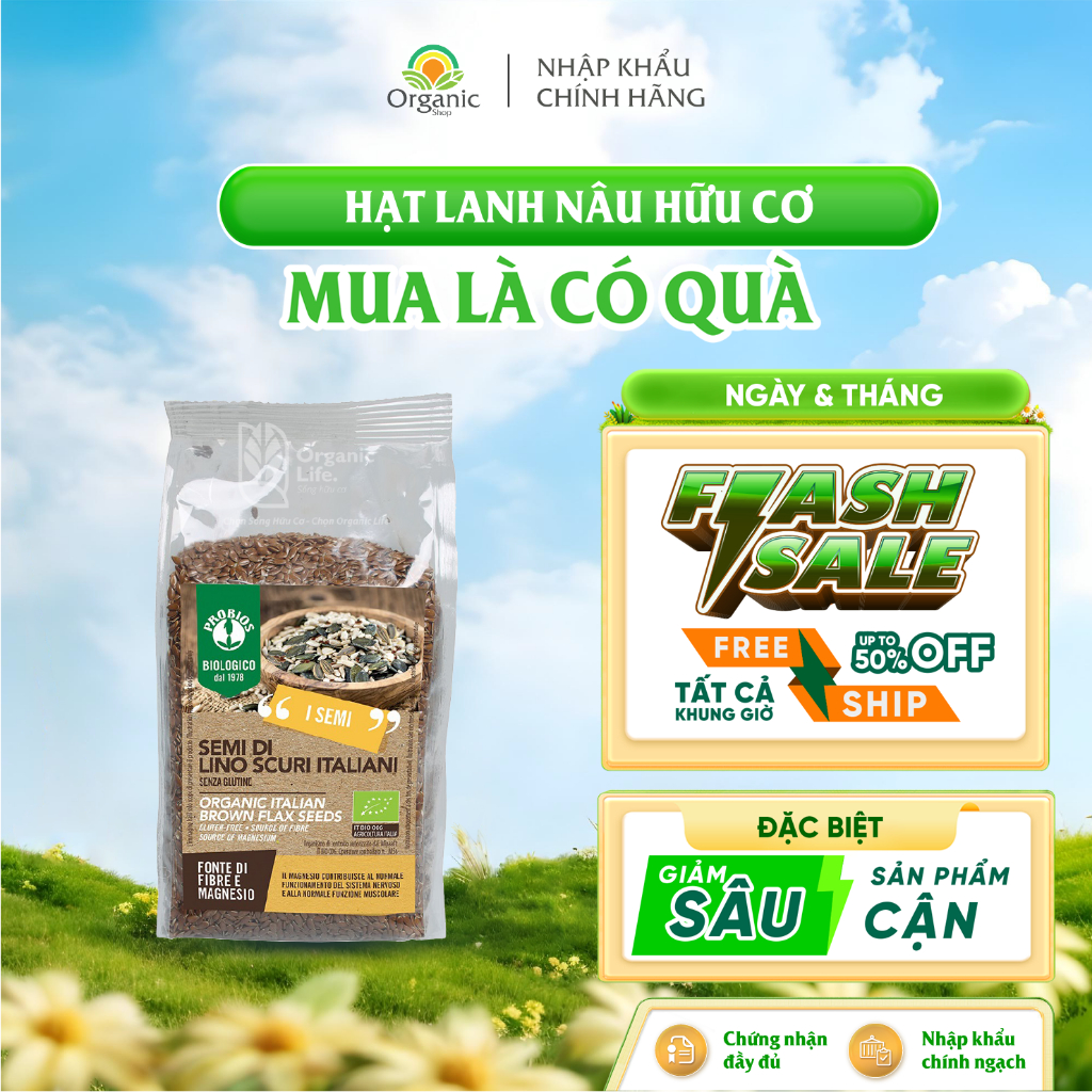 Hạt lanh cao cấp hữu cơ 500g ProBios