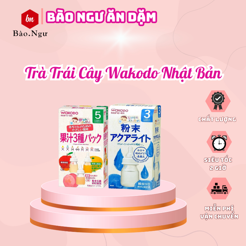 Trà Wakodo cho bé vị lúa mạch hoa quả trà xanh