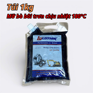 [Túi 1kg] Mỡ Bò Bôi Trơn Chịu Nhiệt 180°C WT Màu Xanh – Mỡ Bôi Trơn Công Nghiệp Chống Mài Mòn, Bảo Dưỡng Máy Móc, Ô Tô