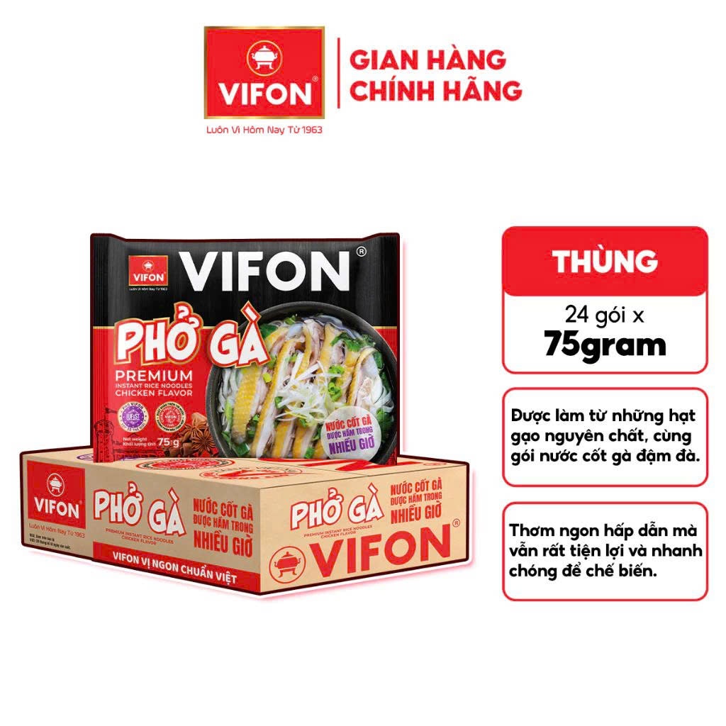 Phở Gà VIFON Có Sốt Thịt Gà 75g/ Gói