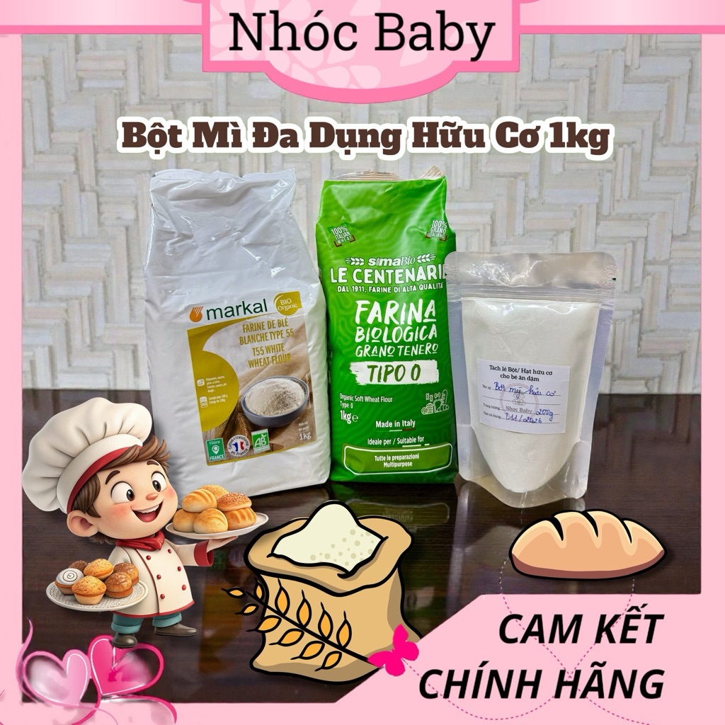 Bột mì trắng đa dụng hữu cơ T55 Markal/ Le Centenarie 1kg