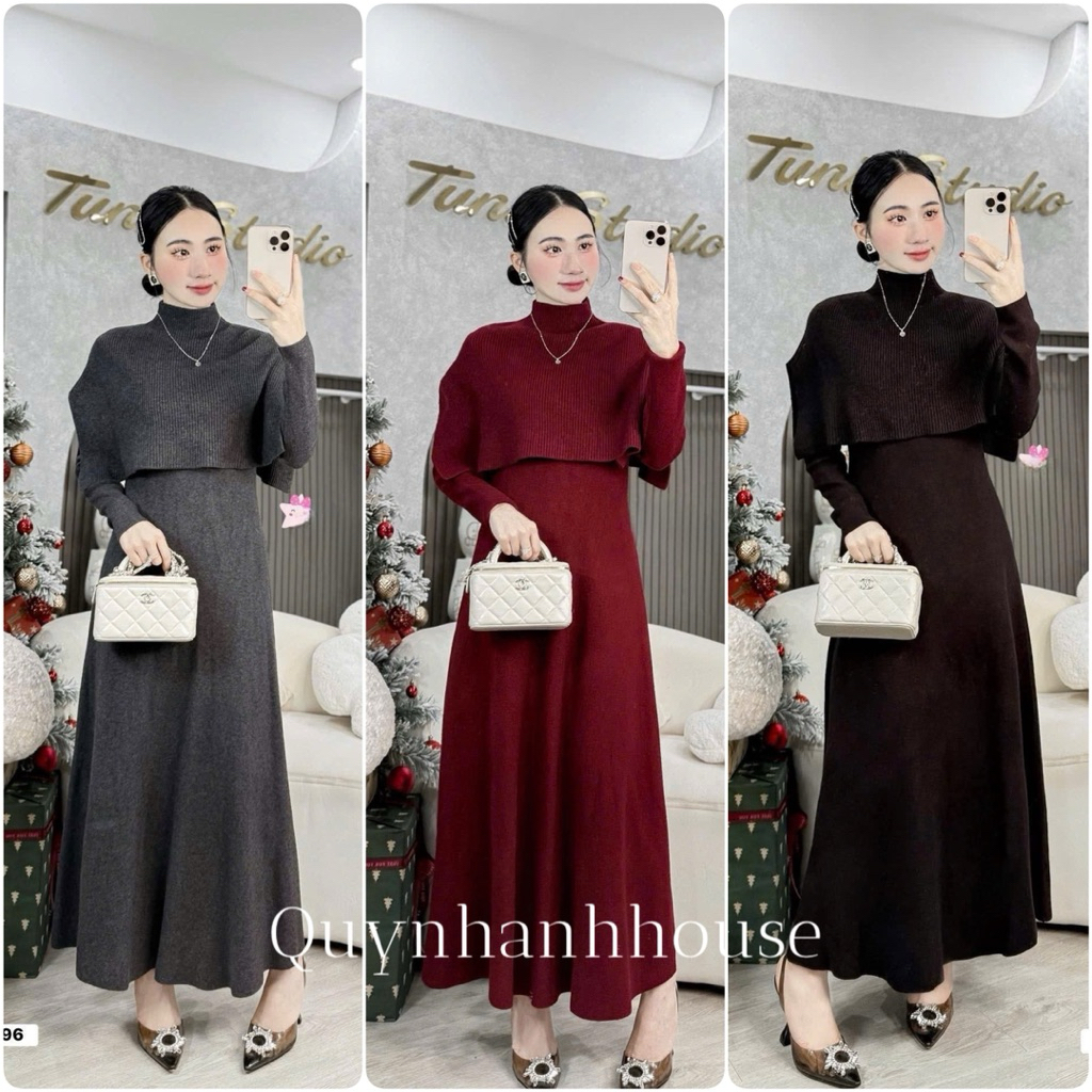(NH CLOTHING)Váy suông Quynhanhhouse Set len M6660 freesz