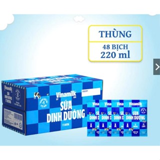  Thùng 48 bịch sữa tươi dinh dưỡng ít đường vinamilk loại 220ml 