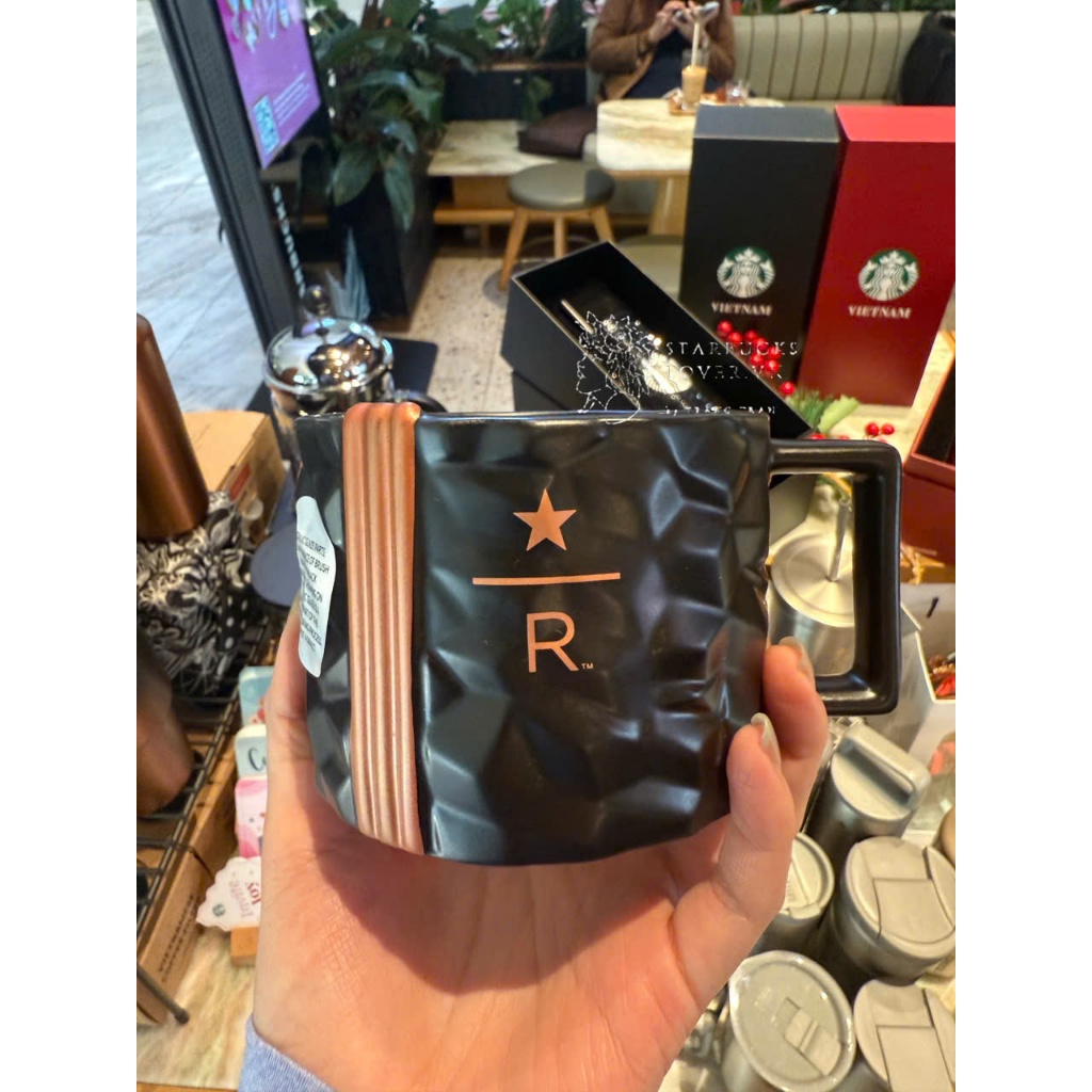 |CHÍNH HÃNG| LY STARBUCKS RESERVE GỐM SỨ ĐEN CLASSIC 355ML
