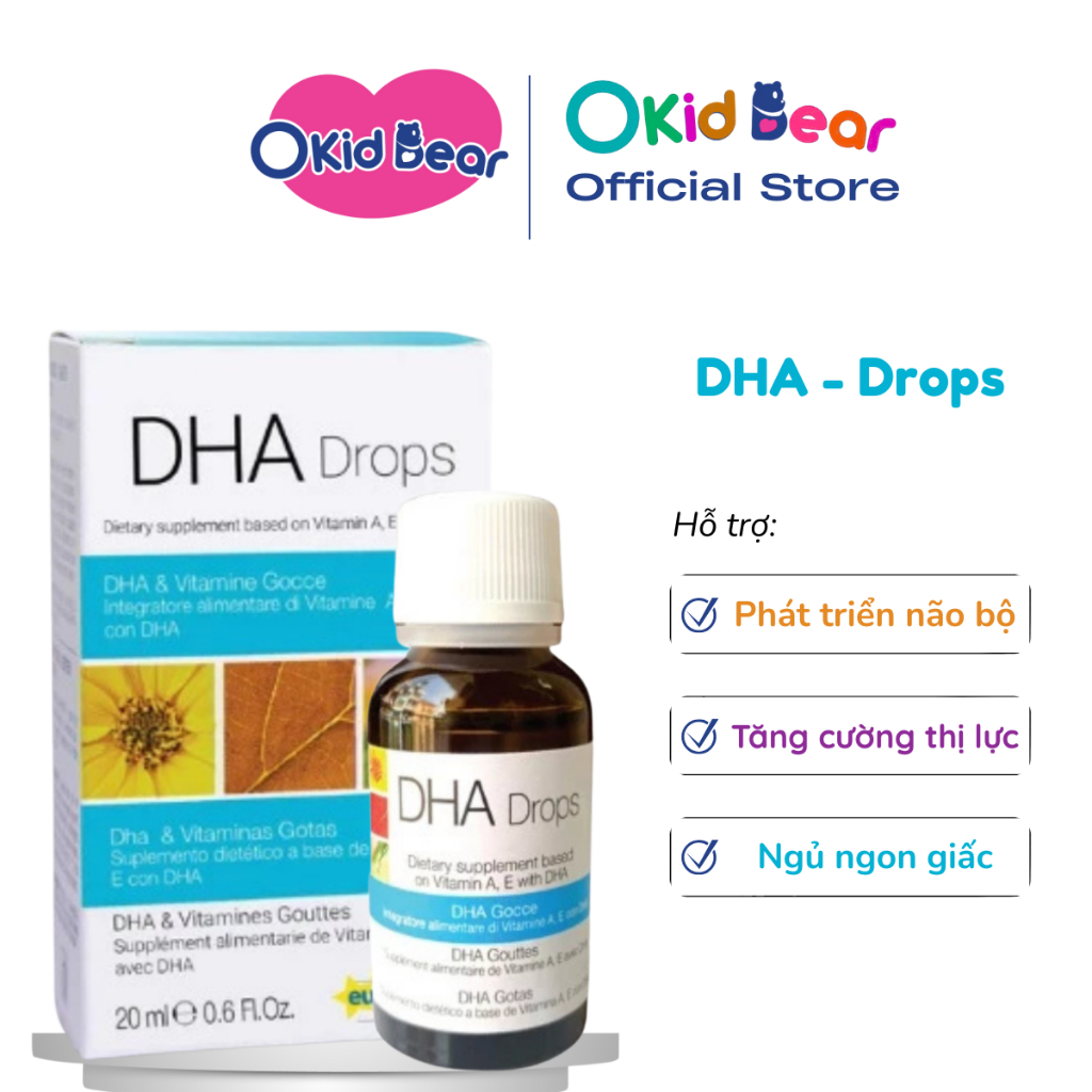 DHA Drop Không tanh - Hỗ trợ bổ sung DHA,Vitamin A,Vitamin E cho bé