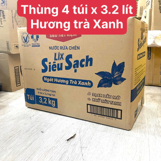  Combo 4 Nước Rửa Chén Túi Lix Hương Chanh 3.2L –Giá Rẻ Bất Ngờ⚡Tiết kiệm 30% 