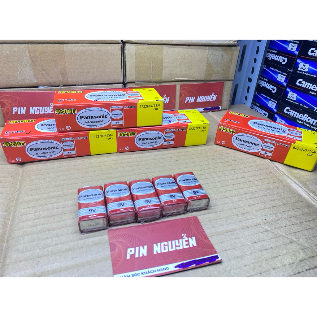 10 Viên Pin 9v PANA Dùng Cho Đàn Ghita, Đồng Hồ Vạn Năng, Micro Hát