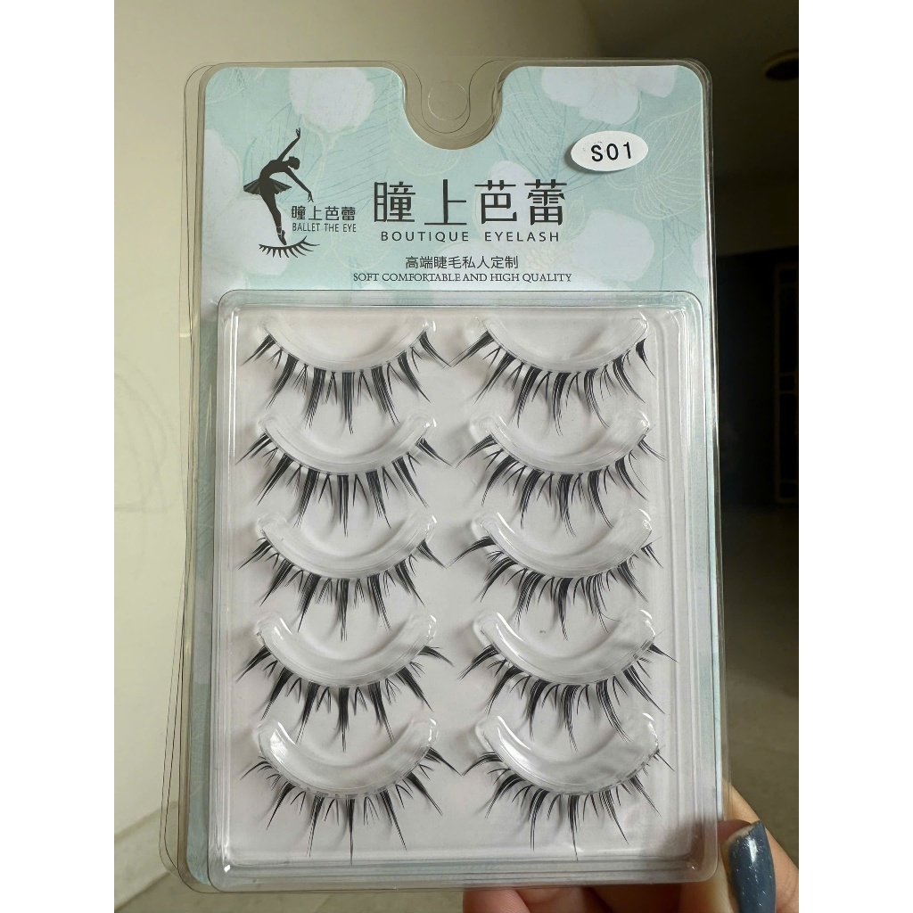 hot hot mã S01 Lông mi giả gân trong, mi giả cao cấp nội địa Trung -  Ele mi Store