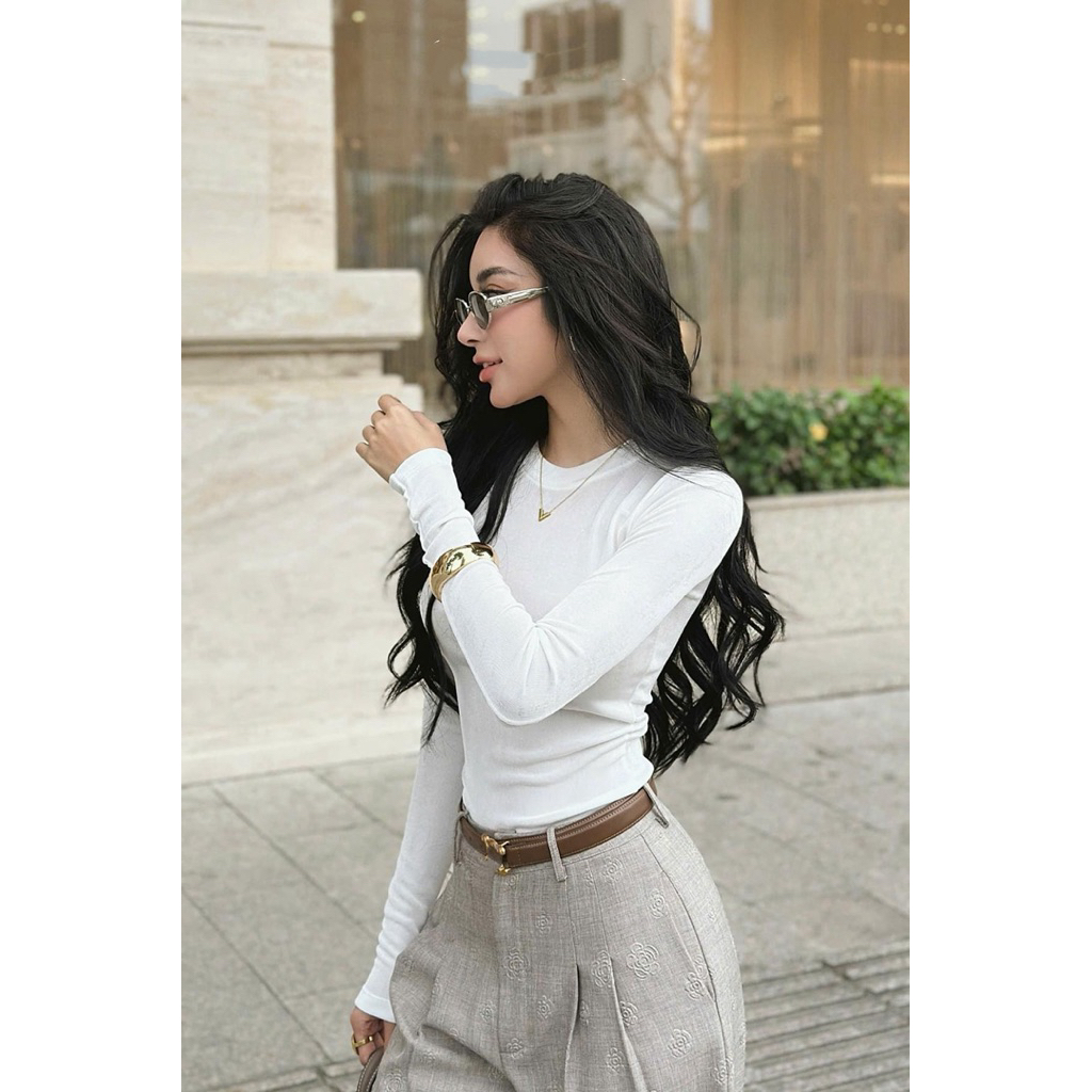 [Annastore] Áo xỏ ngón cổ tròn . hottrend cập nhật xu hướng trendy( Nhập mã voucher  khuyến mãi)