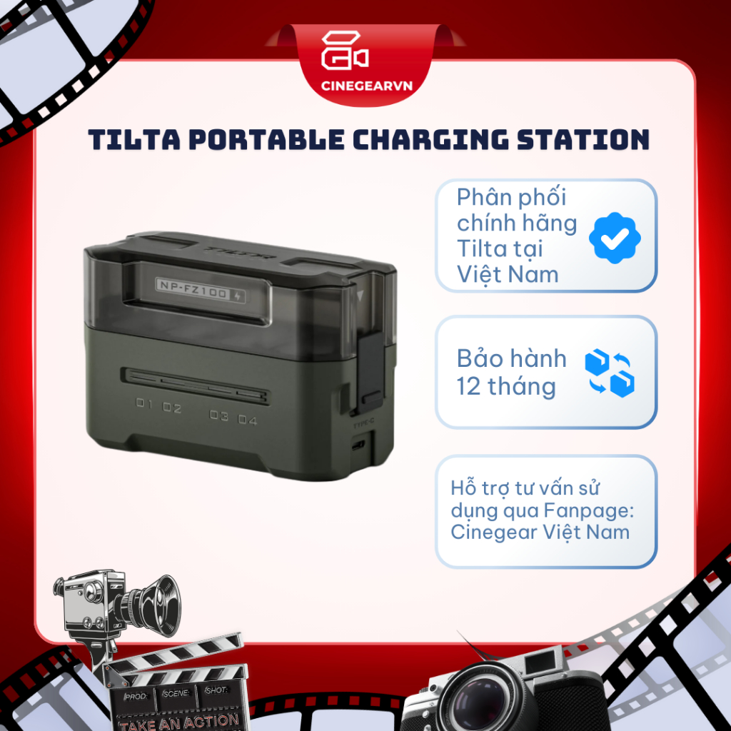 Bộ sạc cho máy ảnh kỹ thuật số TILTA NP-FZ100 / NP-W235 / DMW-BLK22 / EN-EL15 / LP-E6