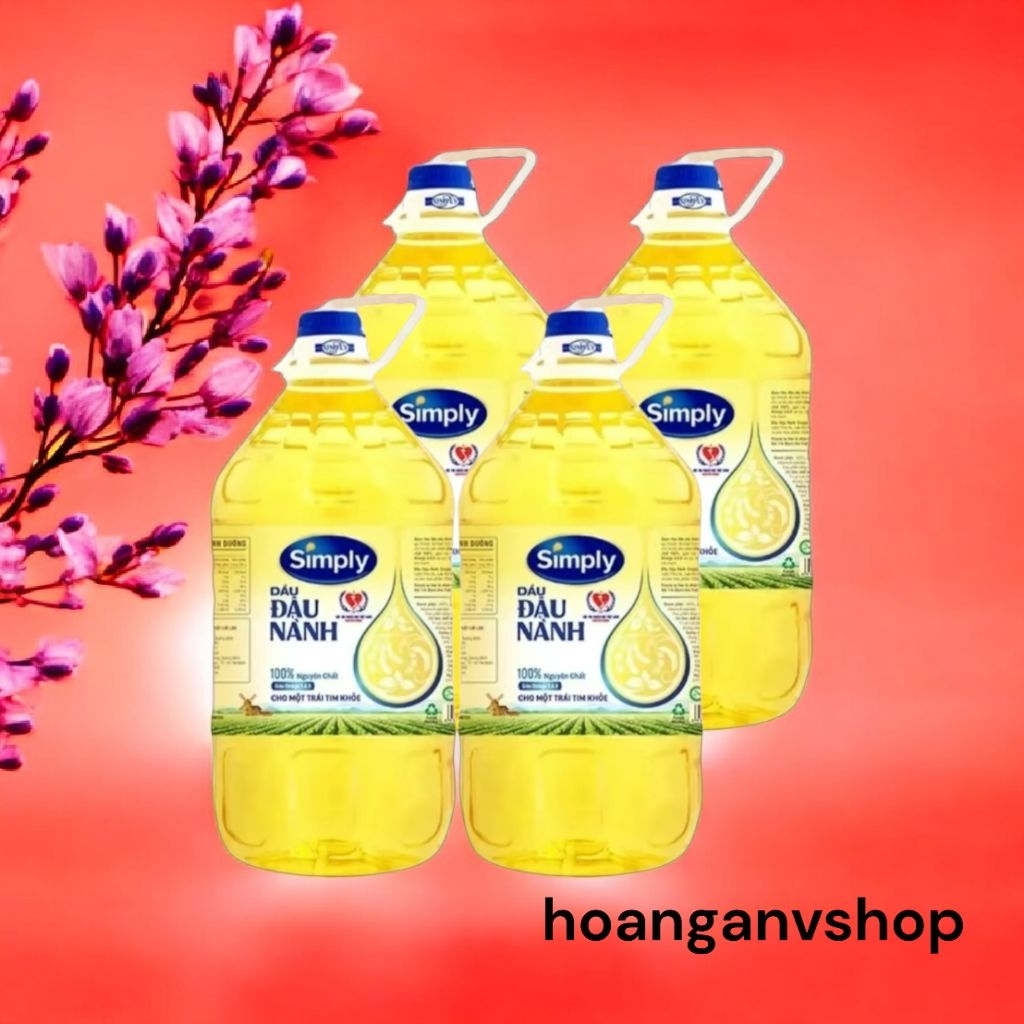 Dầu ăn Đậu Nành Simply 5l - Combo 4 chai