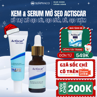  Combo Kem và Serum Mờ Sẹo Actiscar Làm Mờ Sẹo Lồi Sẹo Lõm Rỗ Sẹo Thâm Sẹo Phẫu Thuật Bỏng Bô 