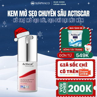  Kem Actiscar 20gr Làm Mờ Làm Giảm Sẹo Lồi To Sẹo Phình Đại Xử Lý Làm Mềm Sẹo Phẳng Sẹo 