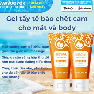 AWSOOYOR tẩy tế bào chết cho mặt và cơ thể enzyme cam 50g,kiểm soát dầu, da mịn thoáng, phù hợp nhiều loại da