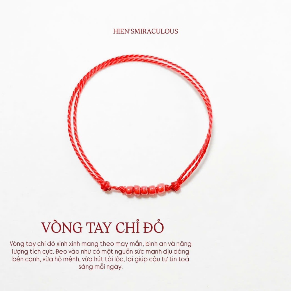 Vòng tay chỉ đỏ - bảo vệ, may mắn, tình duyên và giải vận xui