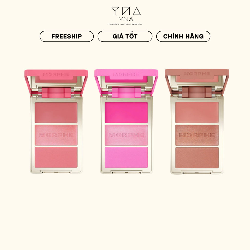 Má hồng Morphe Cheek Thrills Multi Finish Face Trio