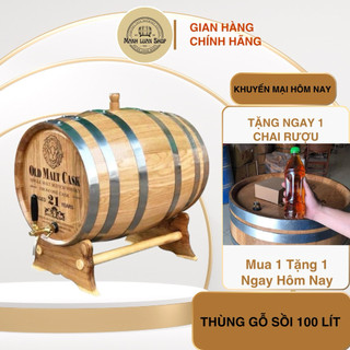 Thùng Rượu Gỗ Sồi 100L, Thùng Gỗ Sồi Ngâm Rượu Cao Cấp