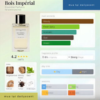 10ml Nước hoa Bois Imperial | Nước hoa mùi gỗ| nước hoa niche| dailyscent