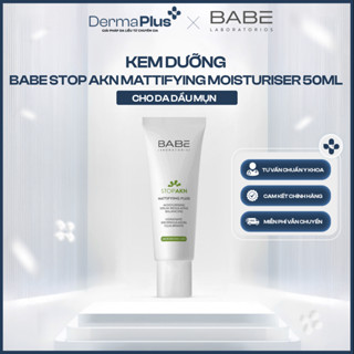  Kem Dưỡng Ẩm Dành Cho Da Mụn Babe Stop AKN Mattifying Moisturiser  Tuýp 50ml  - DermaPlus 