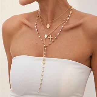 Dây Chuyền Hình Thánh Giá Đính Đá Nhiều Lớp Dành Cho Nữ DCTR05