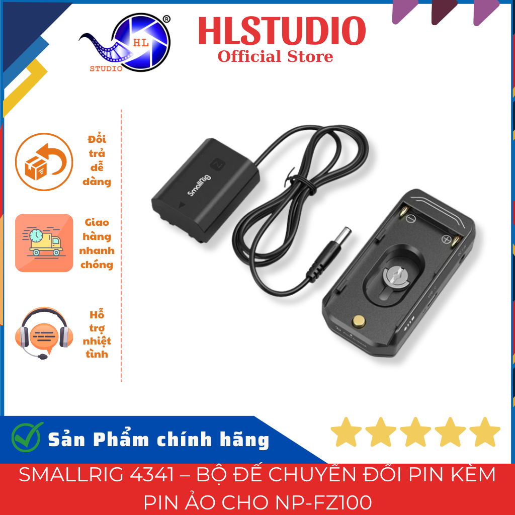 SmallRig 4341 Adapter Pin NP-FZ100 Advanced Edition USB-C PD 36W DC 7.4V/12V HL Studio