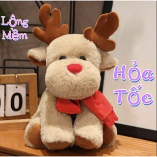  Gấu Bông Tuần Lộc Cao Cấp Siêu Đáng Yêu Lông Dài Mềm Mại Hươu Quà Tặng Người Thương Quà Tuyệt Vời 