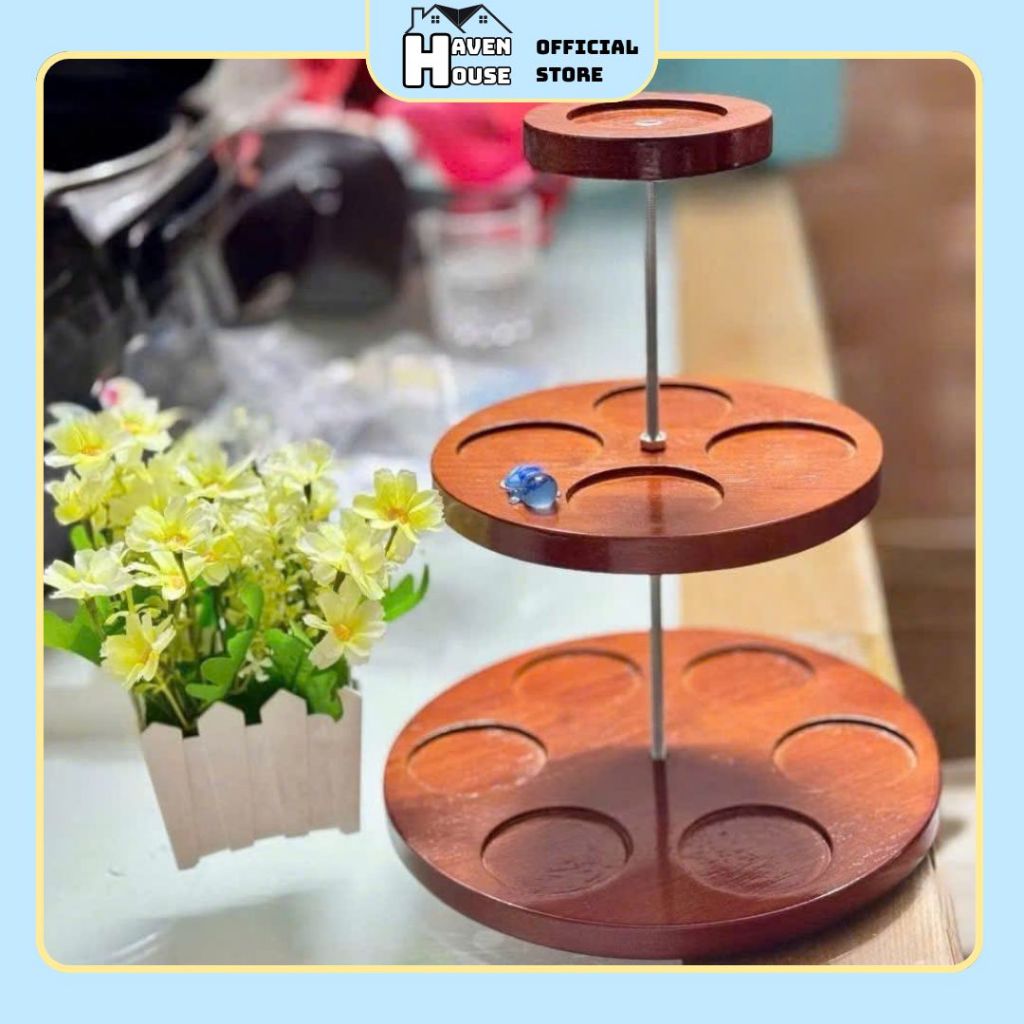 Haven House Khay Tháp 3 Tầng – Khay Bày Nước Ngọt, Bày Tháp Bia Trang Trí Tiệc,  Decor Sinh Nhật, Lễ