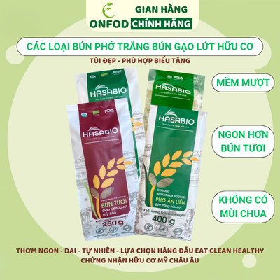 Các loại bún phở gạo lứt gạo trắng khô hữu cơ sợi nhỏ ONFOD giảm cân cho bé ăn dặm eat clean healthy
