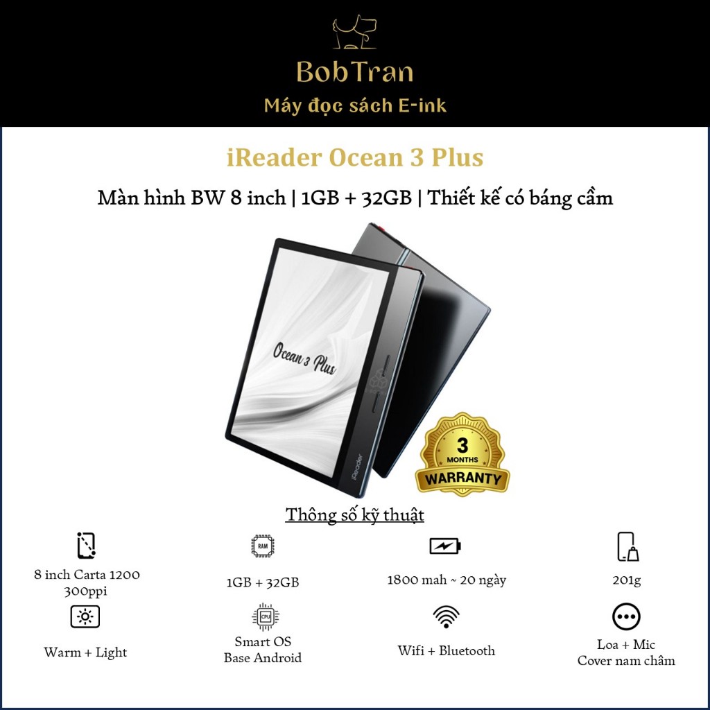 Máy đọc sách 8 inch - iReader Ocean 3 Plus