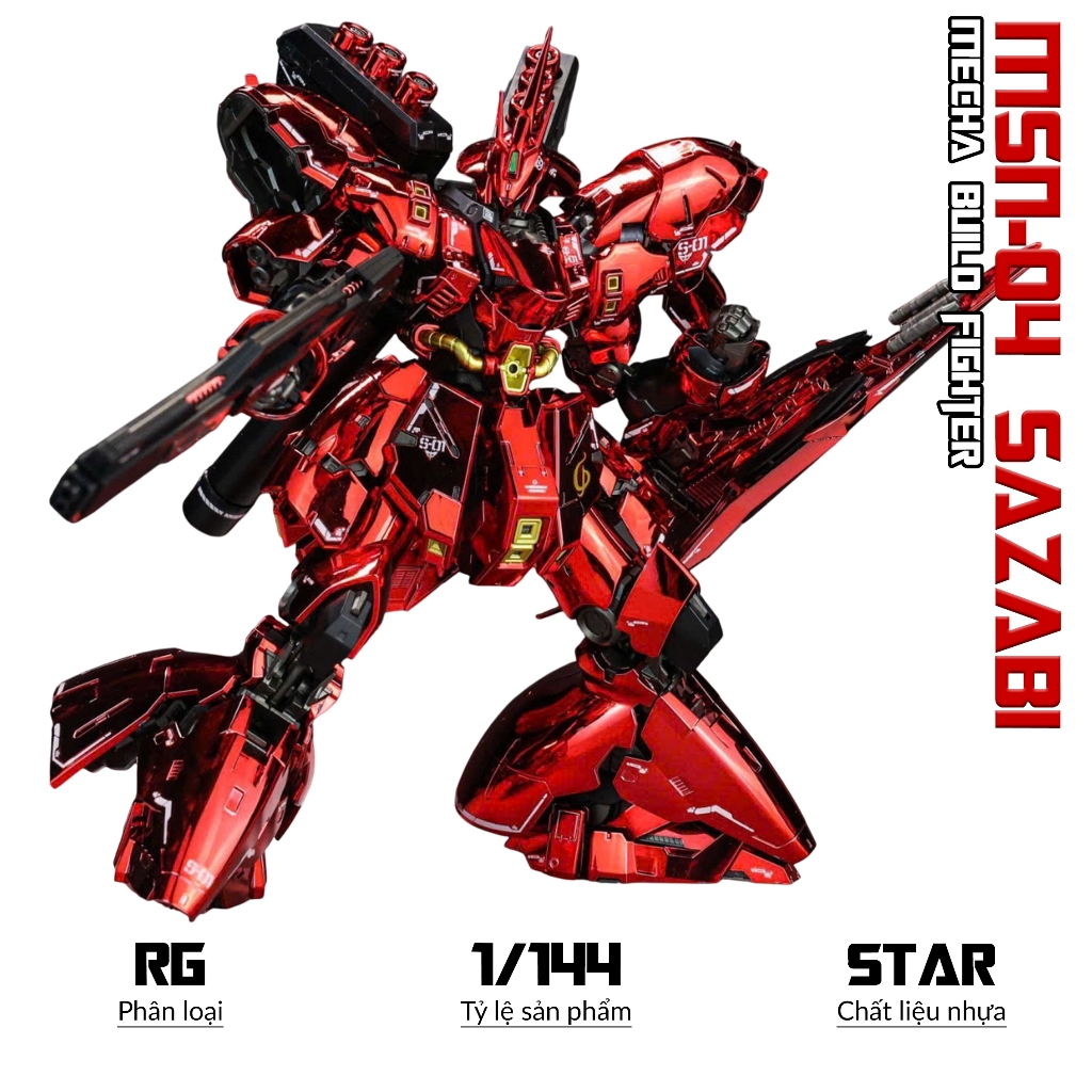 Mô hình Star RG Sazabi (Mechanical Core Plating Ver.) Tặng Effect Funnel, 1/144 Mecha