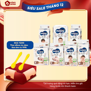  Tã bỉm cho bé Moony Natural Nhật cộng miếng đủ size NB63 S58 M48 L36 XL32 cho bé từ sơ sinh đến 22kg 