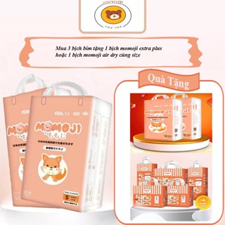  Combo 3 Tã quần Dán Momoji Extra Plus thoáng khí,thoát ẩm tốt giúp da bé sơ sinh luôn khô thoáng dài lâu 