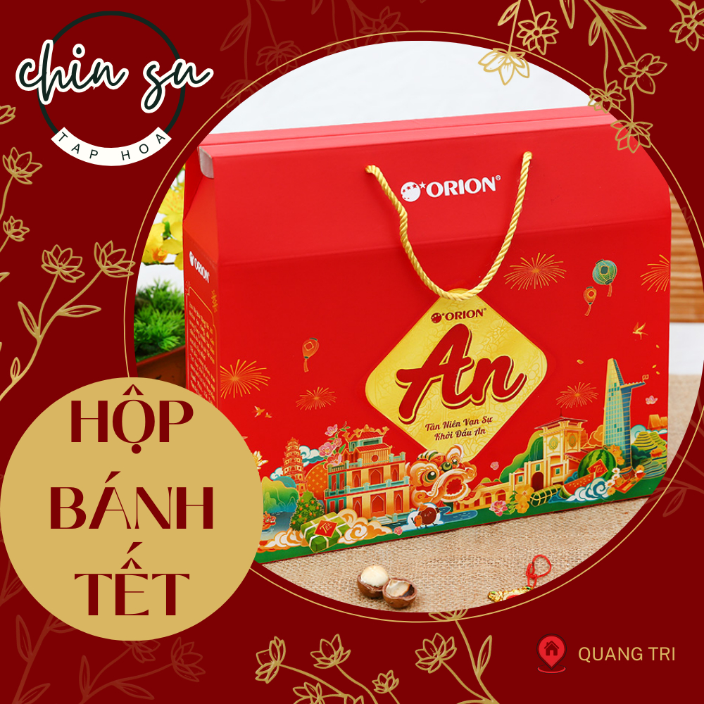 Hộp Kẹo/Bánh Tết Orion AN – Vị Mật Ong – Phiên Bản Tết Sang Trọng