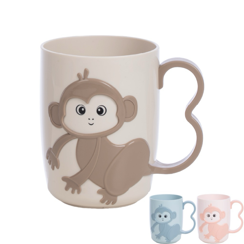 Cốc, Ly khỉ 2 màu 450ml nhựa VIỆT NHẬT 6285 - Cho 247 uống nước, đánh răng, decor 247