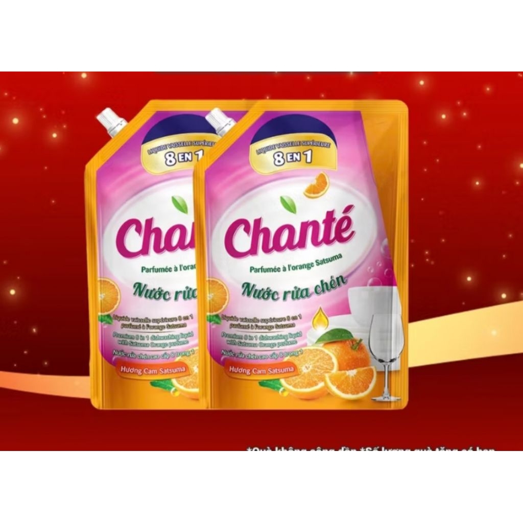 Nước rửa chén chante (3kg2/ 1 bịch)