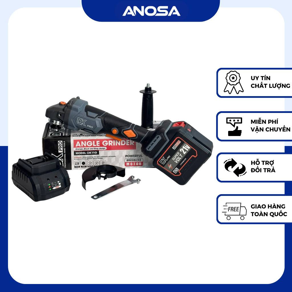 Máy Mài Pin DKPRO DK1101 Động Cơ Không Chổi Than Chân Pin Phổ Thông