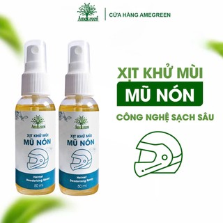 Combo Khử Hôi Nón Bảo Hiểm 50ml AmeGreen - Công Nghệ Sạch Sâu Giúp Kháng Khuẩn & Khử Mùi Triệt Để