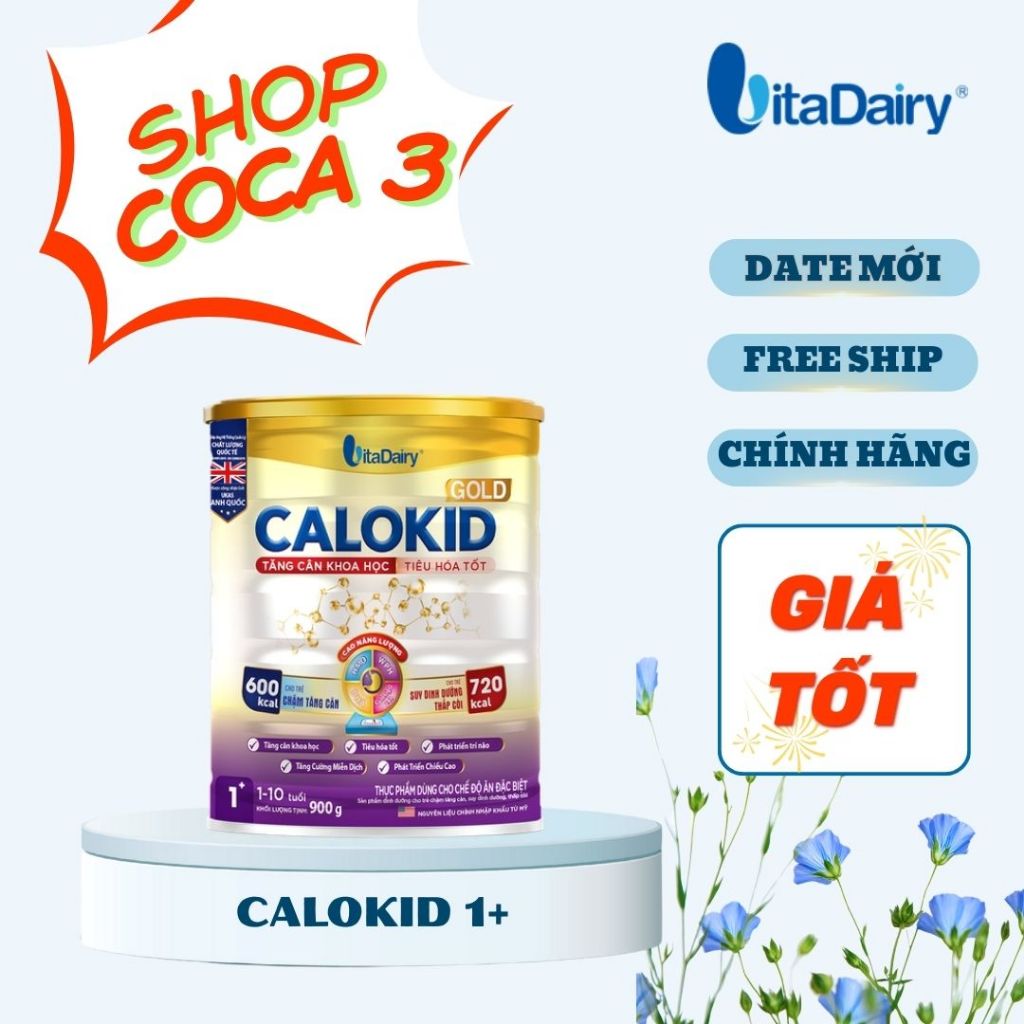 Sữa bột Calokid Gold 1+ 900g - Vitadairy - Hàng chính hãng