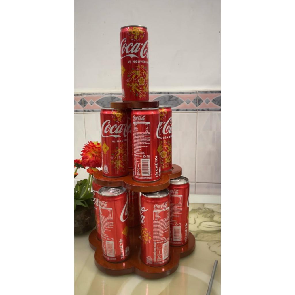 THÁP CHƯNG NƯỚC 3 TẦNG . Tháp Hoa , Tháp Tài Lộc Bằng Gỗ 3 Tầng