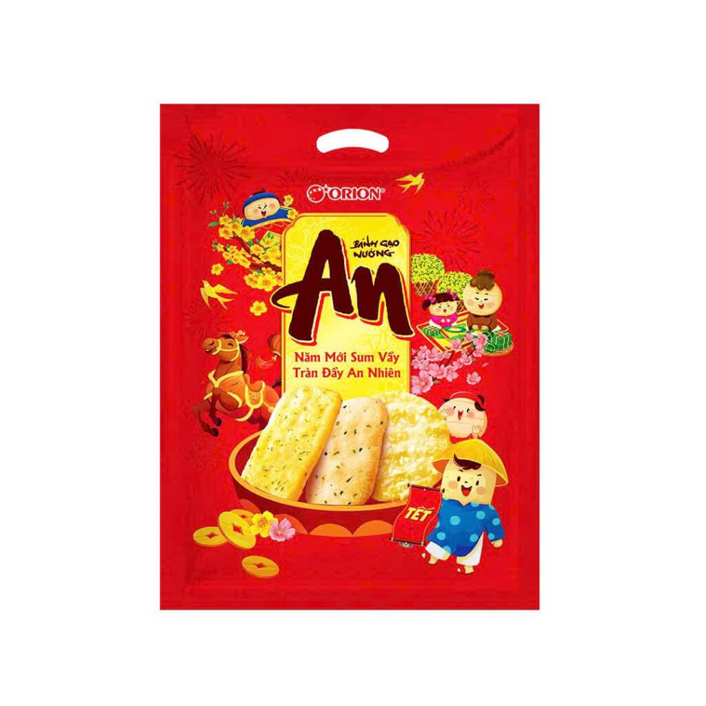[QUÀ TẾT] Bánh gạo nướng tết 3 vị Orion An gói 173.4g bánh gạo an bịch bự Tết bánh an bánh orion bán